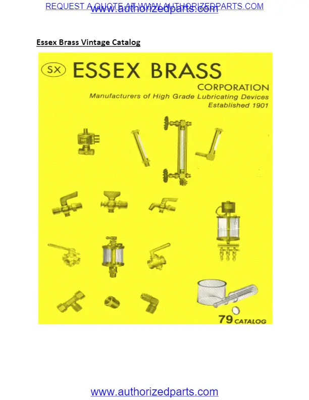 Essex Brass Vintage Catalog