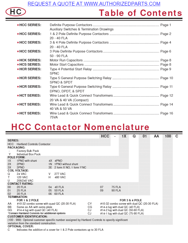 Hartland Controls Catalog