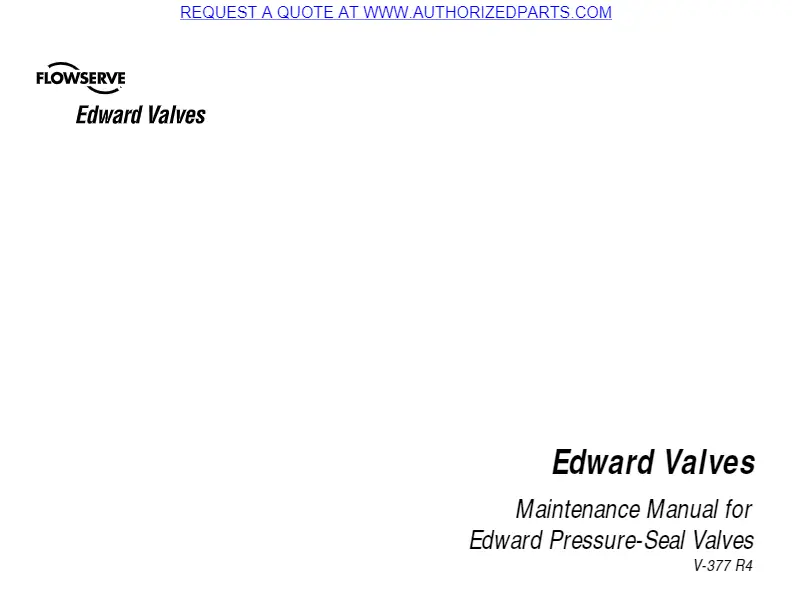 Rockwell Edward Pressure Seal Maint