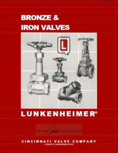 Lunkenheimer Bronze and Iron Valves pdf image
