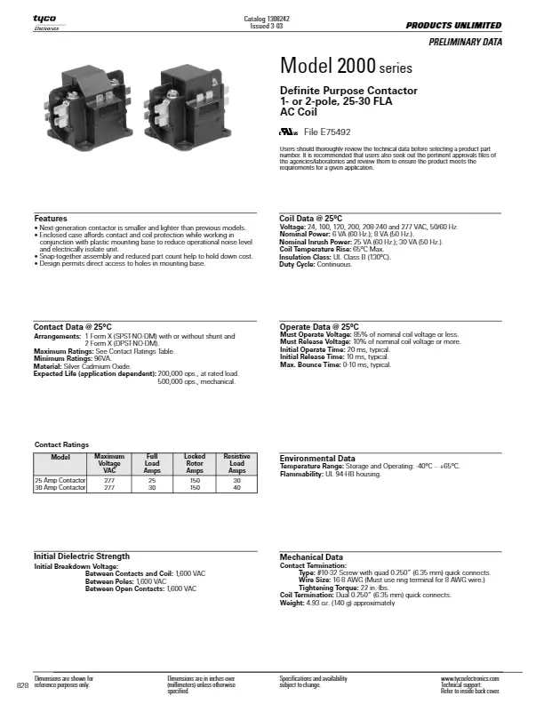 TYCO / Products Unlimited Model 3100 & 3186